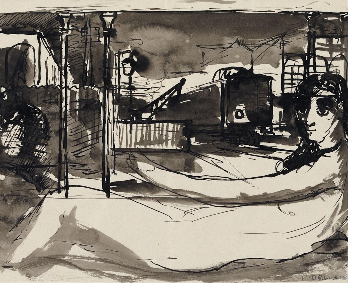 Studie zu "L' Age du fer" by Paul Delvaux