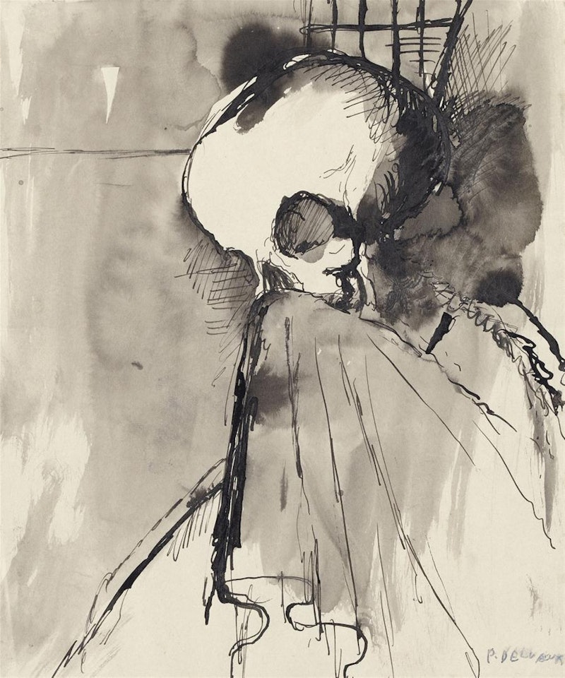 Studie zu "La mise au tombeau" by Paul Delvaux