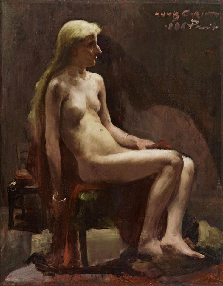 Sitzender weiblicher Akt by Lovis Corinth