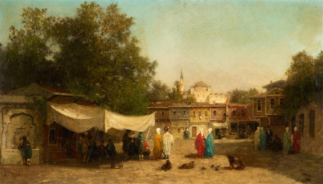 A View of Constantinopel (Istanbul) by Germain-Fabius Brest