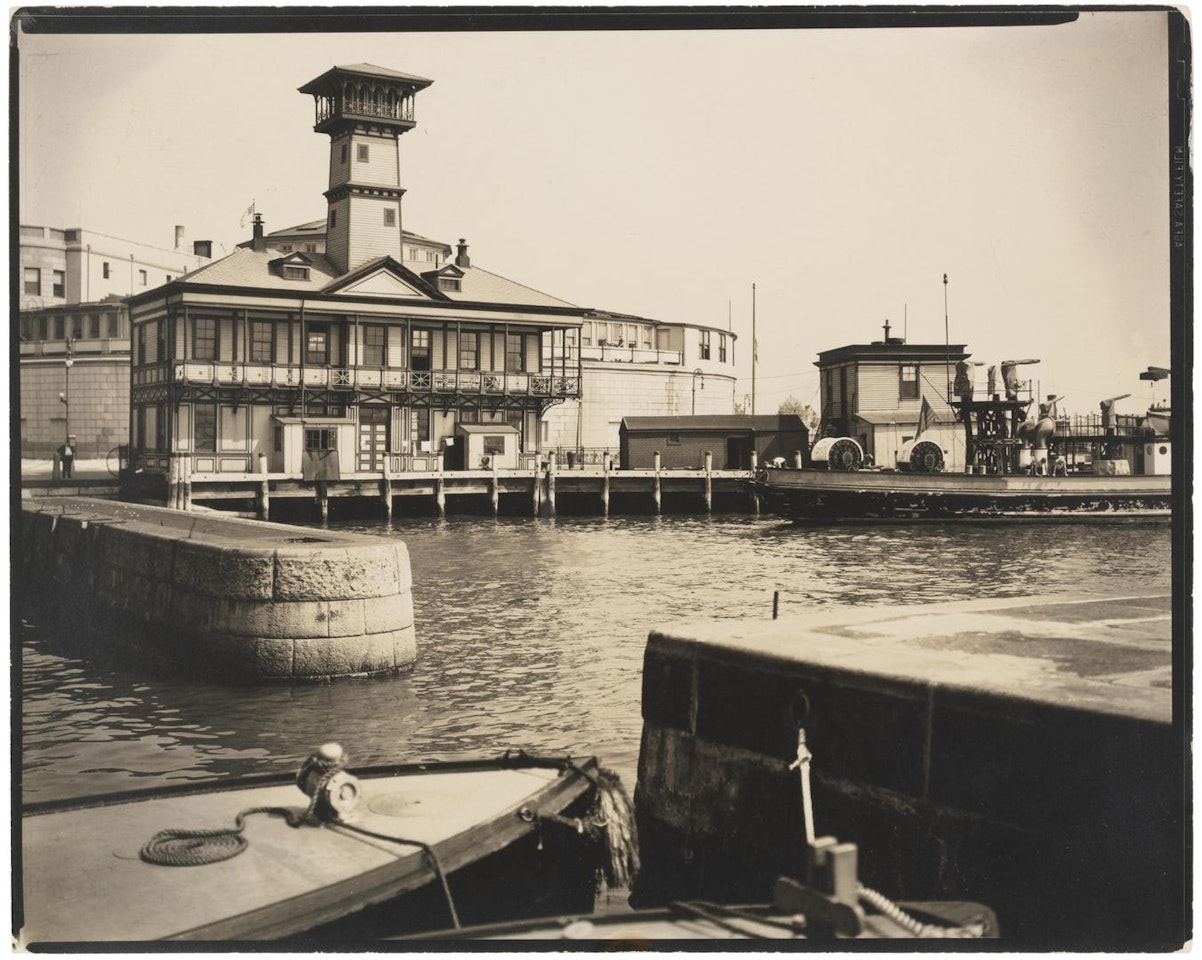 Firehouse, Battery, Manhattan, May 12, 1936 by Berenice Abbott