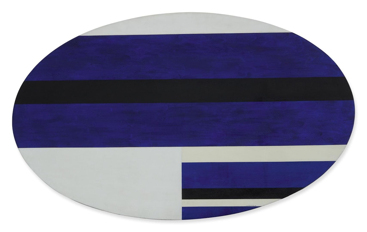 BLUE, BLACK AND WHITE by Ilya Bolotowsky