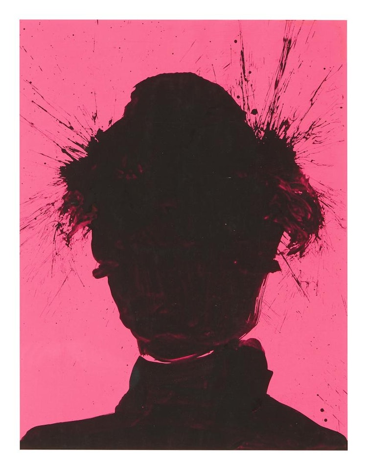 SHADOW HEAD PORTRAIT (PINK) by Richard Hambleton