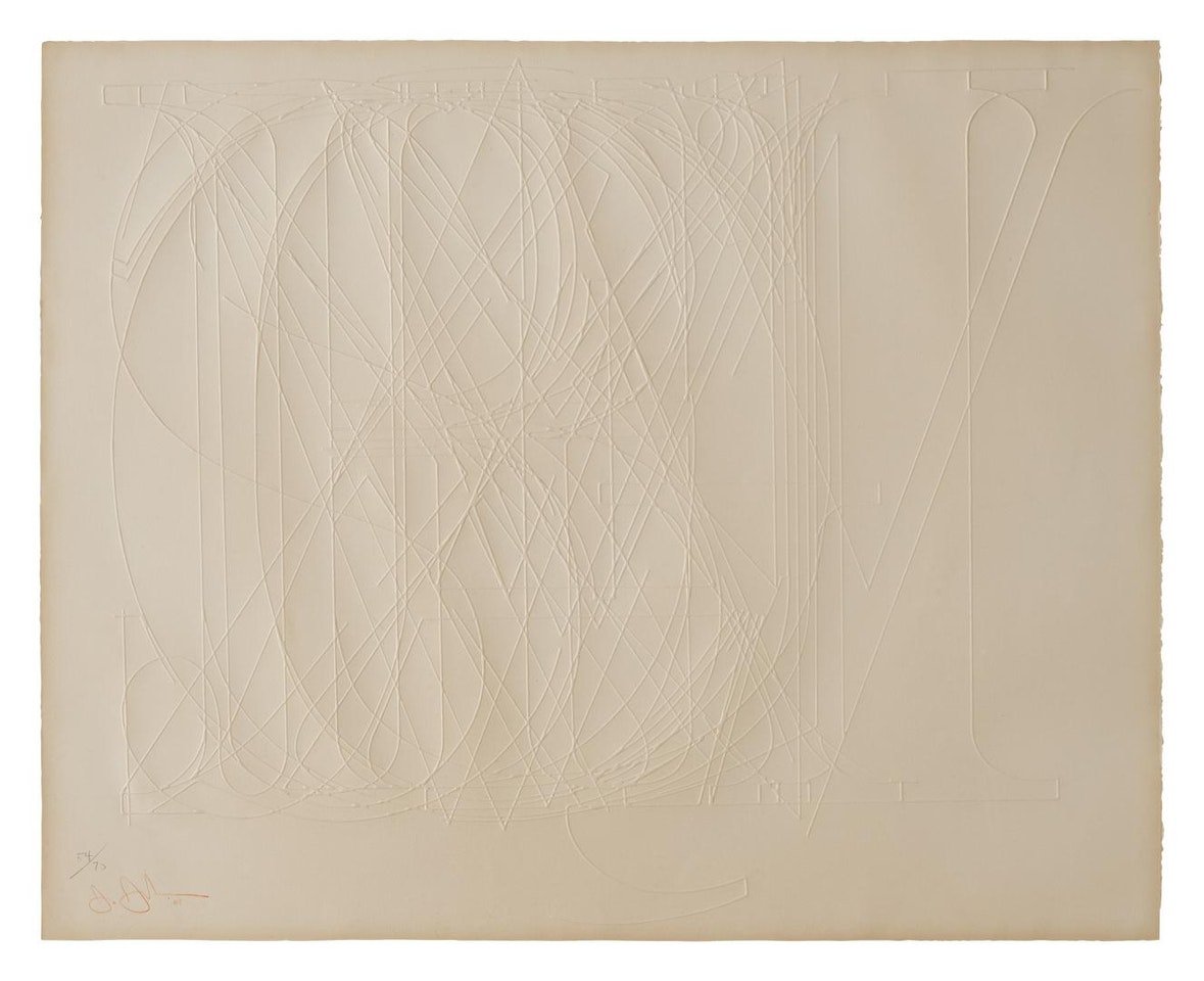 ALPHABET (EMBOSSED) (ULAE 70) by Jasper Johns