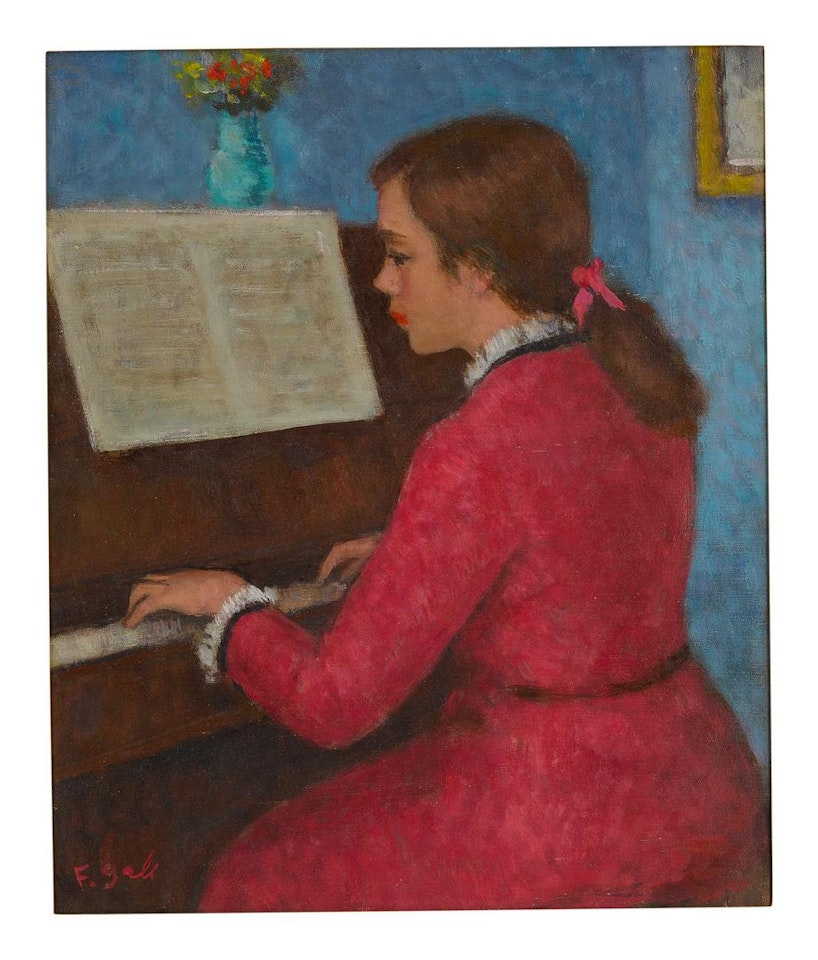ELIZABETH-ANNE AU PIANO 'ÉTUDE DE CHOPIN' by François Gall