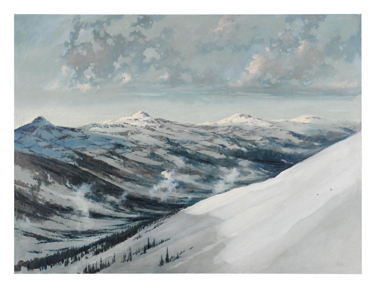 SKI SLOPES by Eric Sloane
