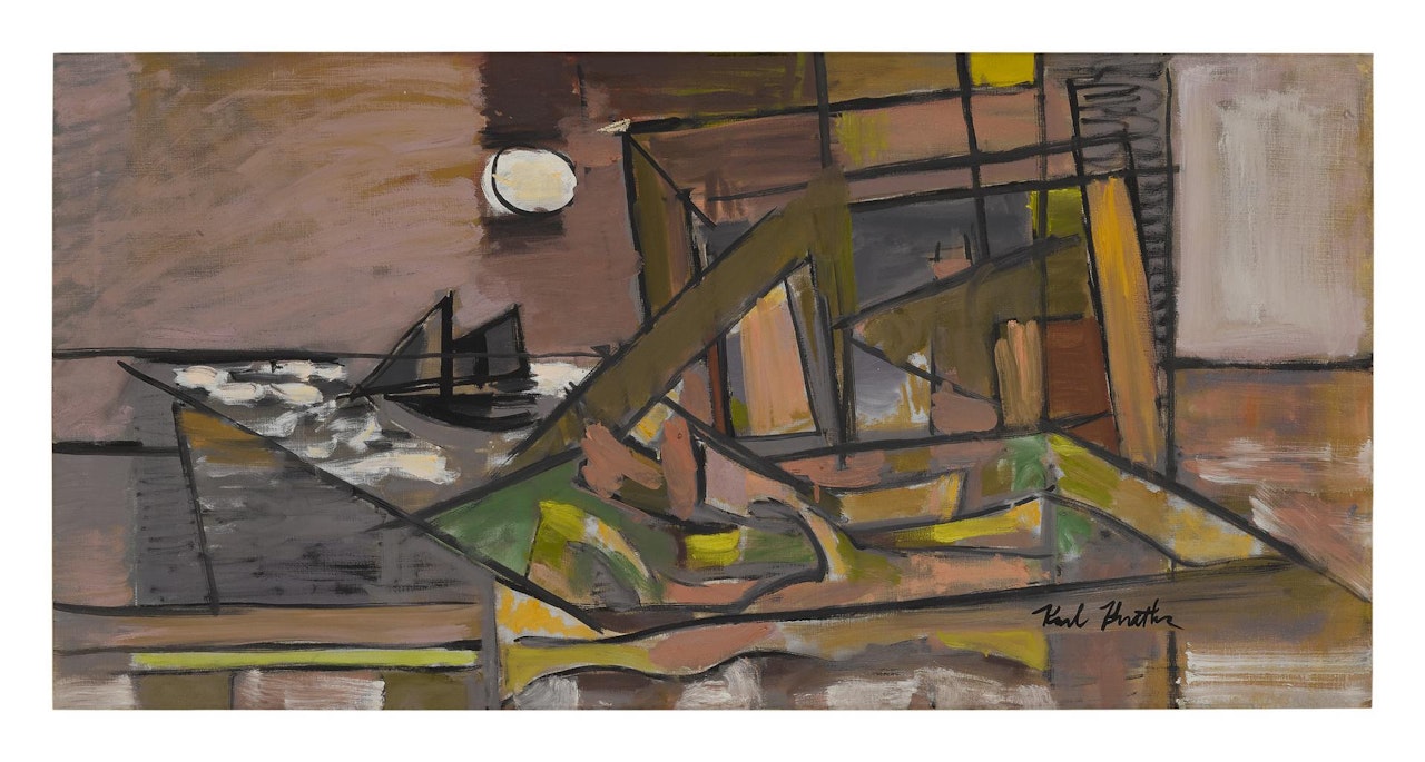 HARBOR MOON, PROVINCETOWN by Karl Knaths