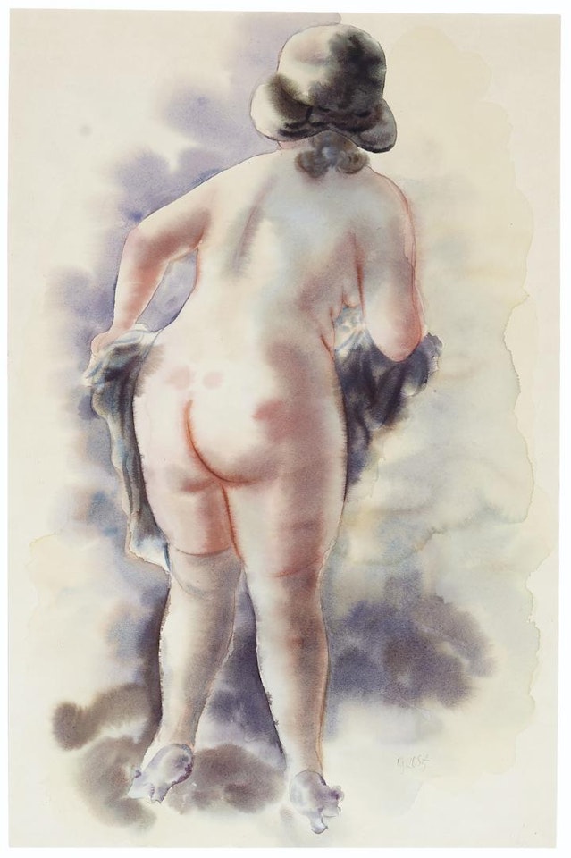 Akt mit grauen Hut by George Grosz
