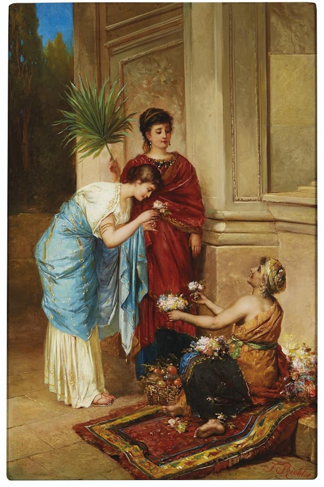 The Flower Seller by Edouard Frederic W. Richter