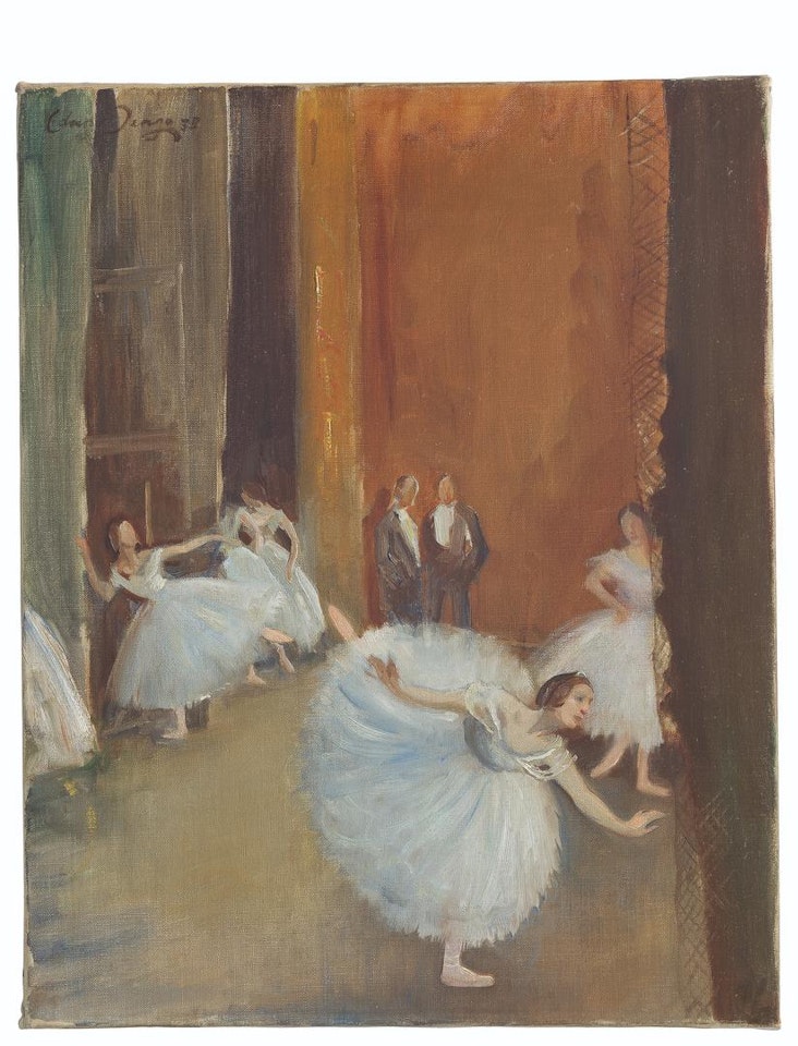 Les Sylphides, before the curtain rises at Monte Carlo by Edward Seago