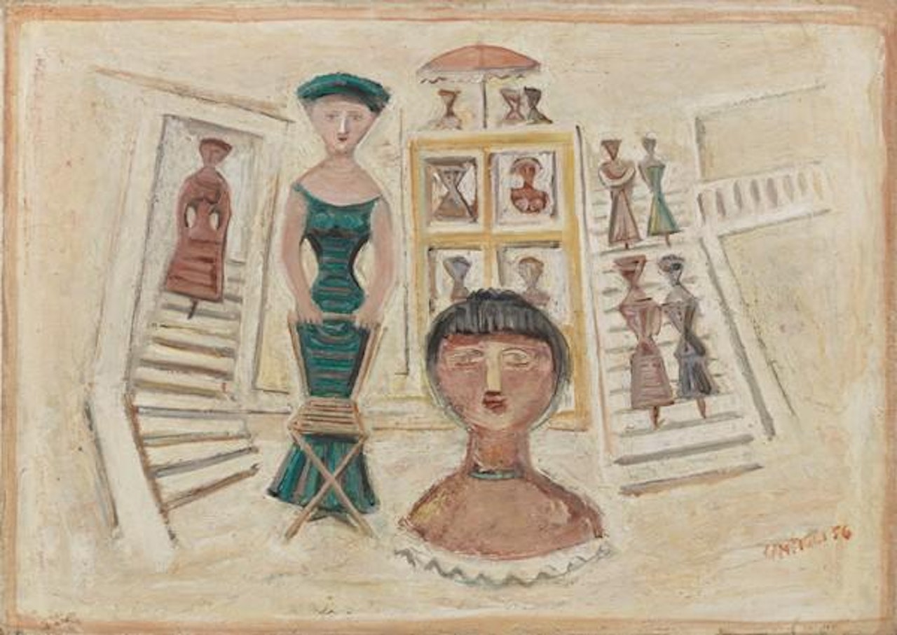 Figure - Due scalinate by Massimo Campigli