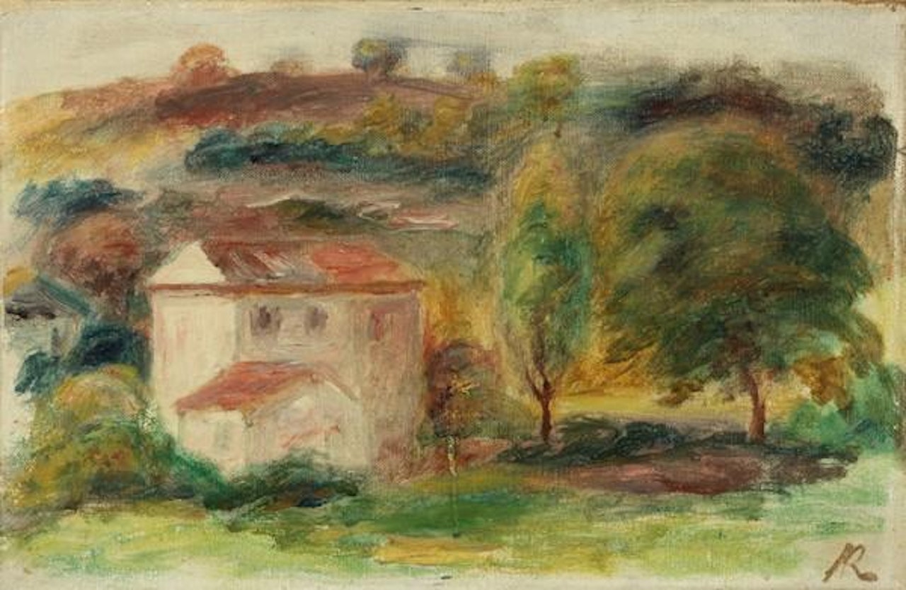Paysage à la maison blanche by Pierre-Auguste Renoir