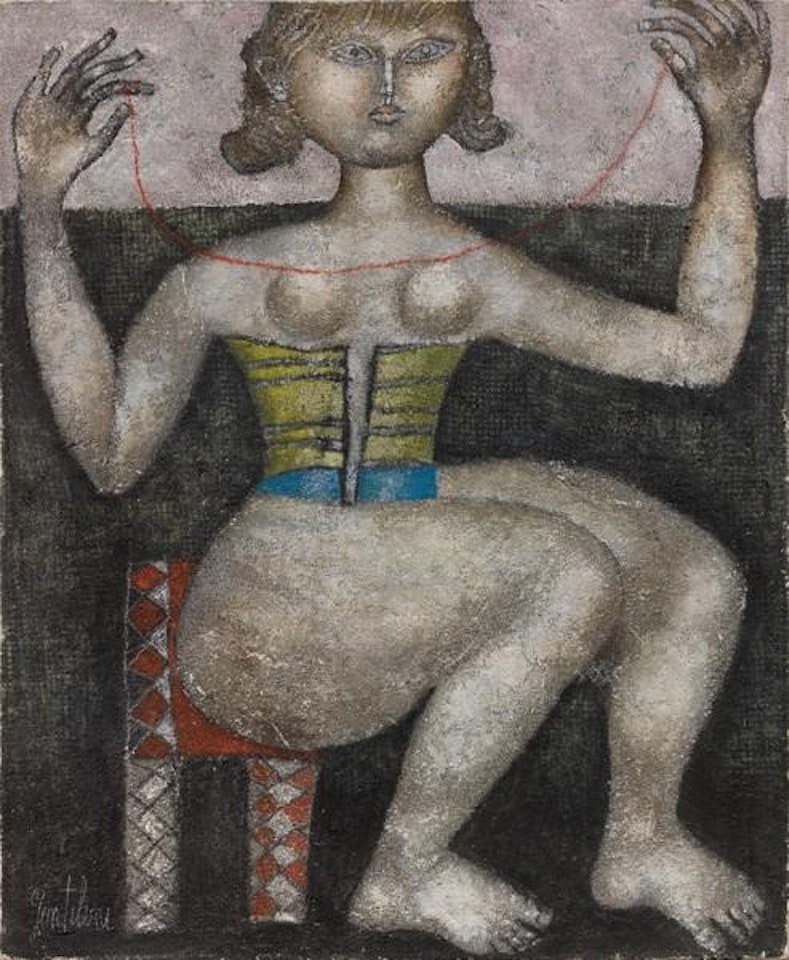 Ragazza con collana by Franco Gentilini