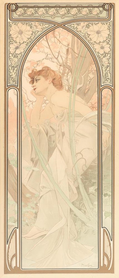 RÉVERIE DU SOIR by Alphonse Mucha