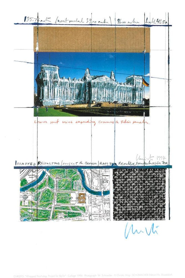 Wrapped Reichstag (Project for Berlin) by Christo