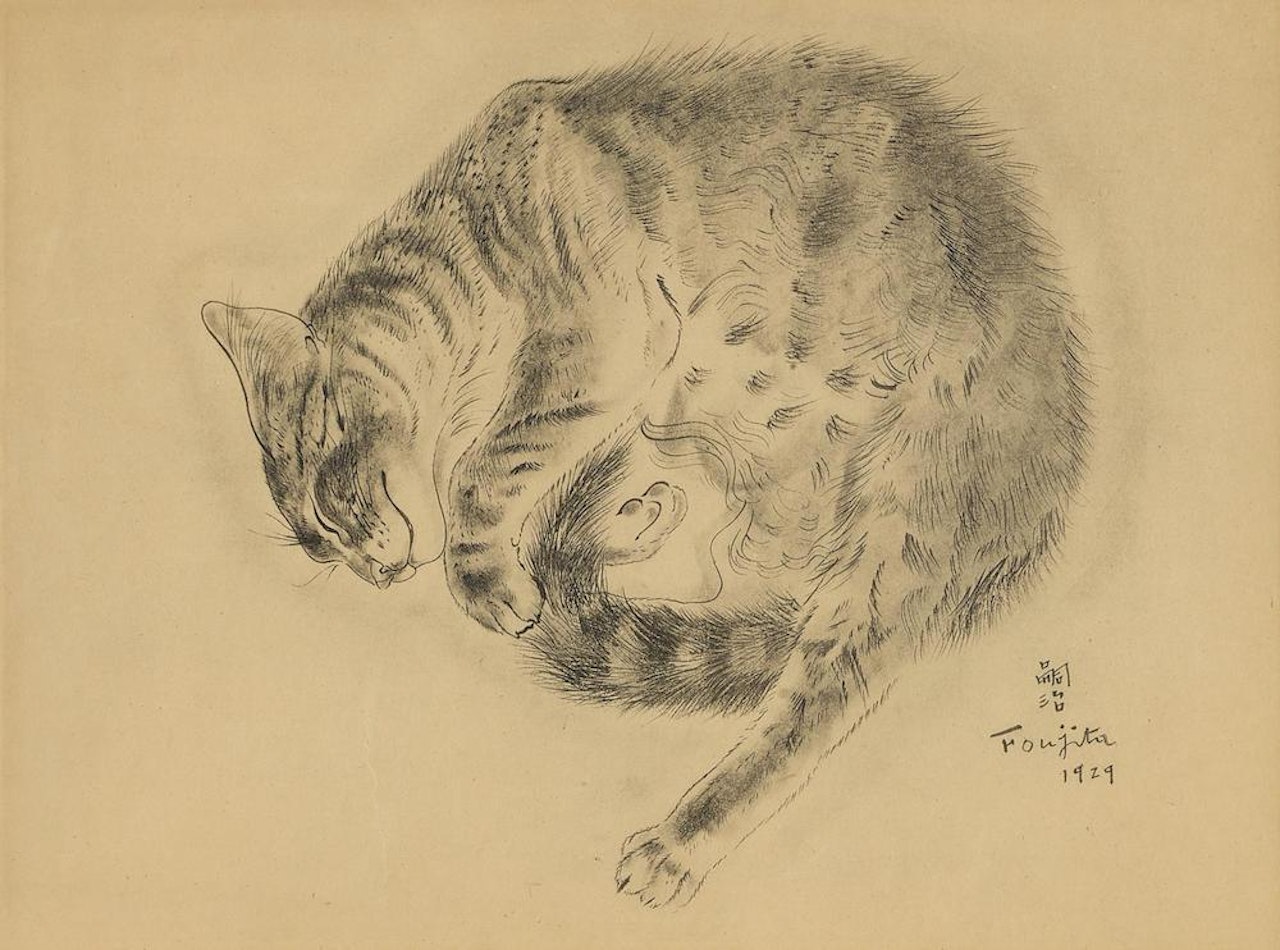 Pasitea, from A Book of Cats (B. II.30.127) by Leonard Tsuguharu Foujita