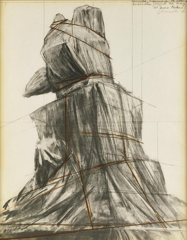 Wrapped Monument to Vittorio Emanuele (project for Piazza del Duomo, Milano) (S. 80) by Christo