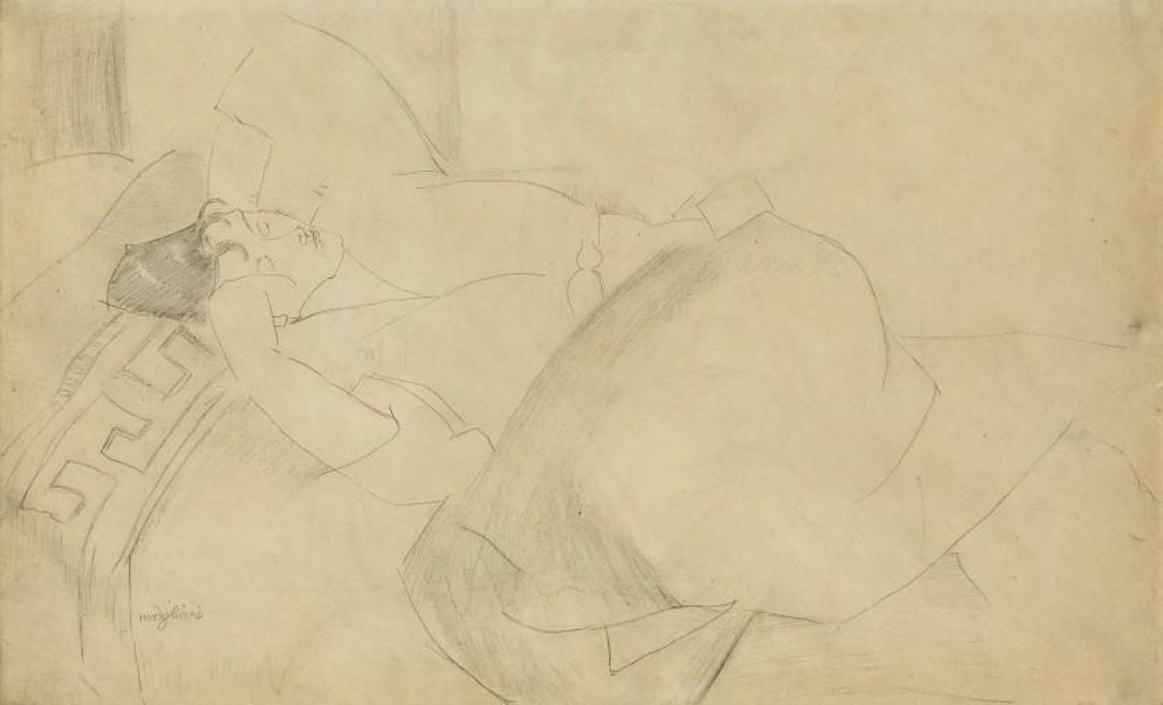 Sleeping woman by Amedeo Modigliani