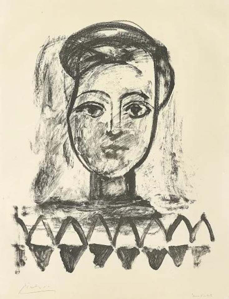 Jeune femme au corsage à triangles (Young Woman with Triangle Bodice) by Pablo Picasso