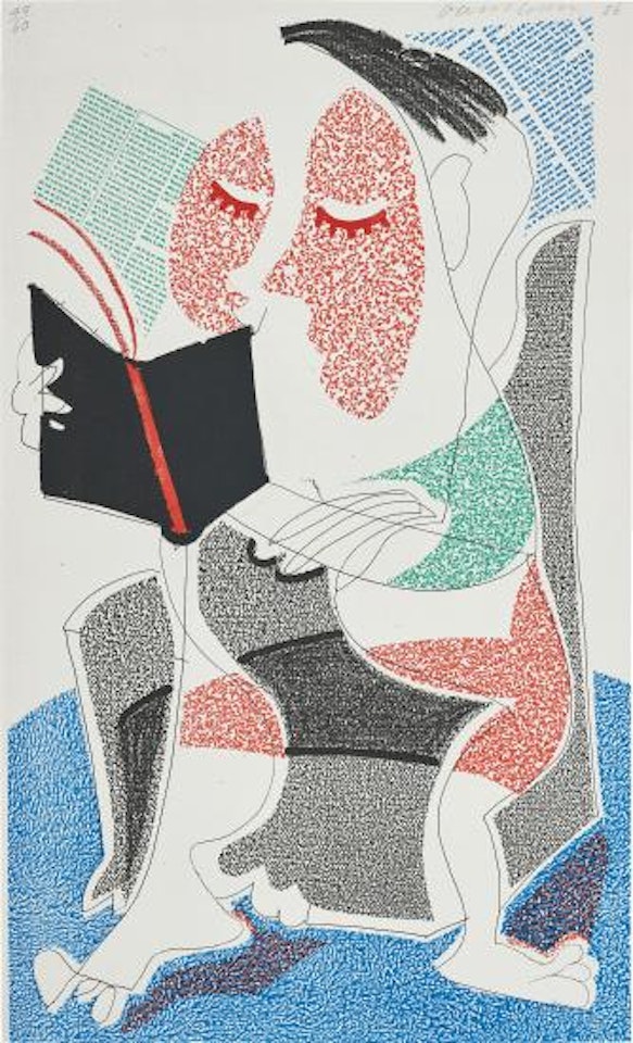 Man Reading Stendhal, July 1986 by David Hockney