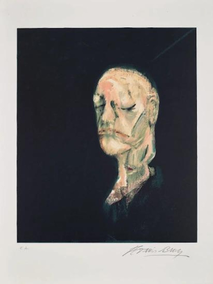 Masque mortuaire de William Blake (after Study of Portrait based on The Life Mask of William Blake, 1955) by Francis Bacon