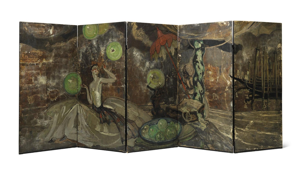 'ELEGANTE AUX BALLONS' by Jean Gabriel Domergue