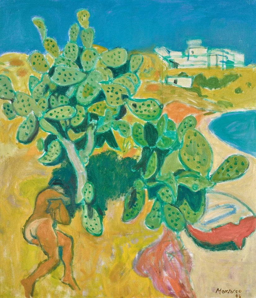 SUNBATHER AND CACTUS by Alberto Morrocco