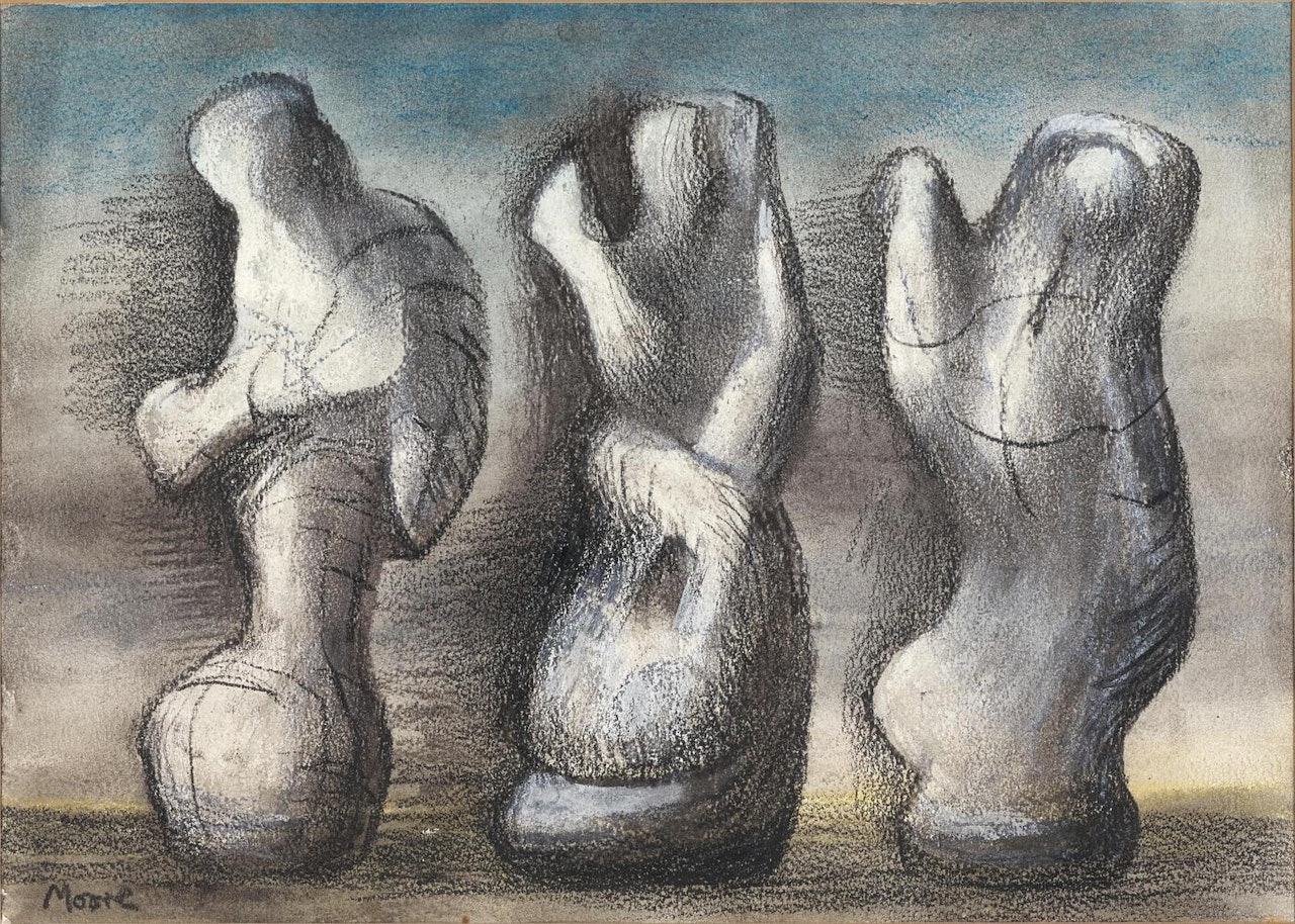 THREE IDEAS FOR SCULPTURE by Henry Moore