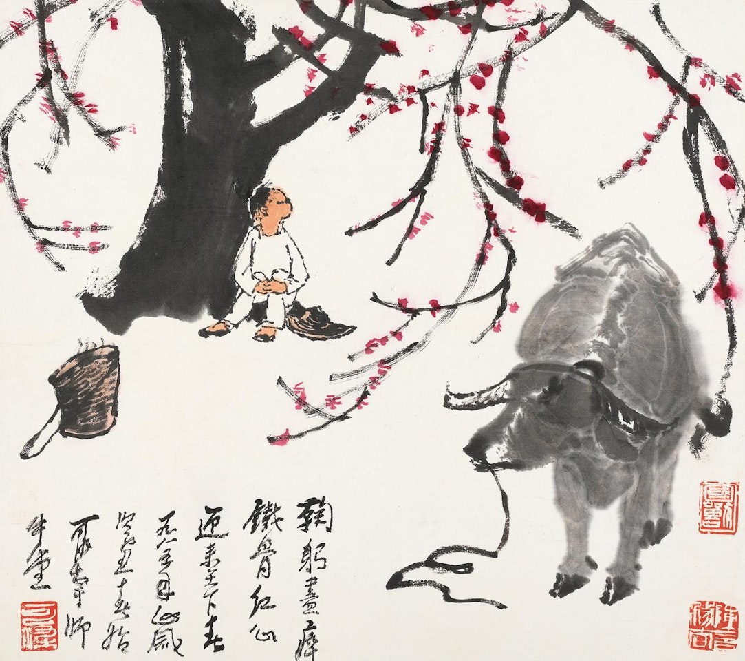 Herding by Li Keran