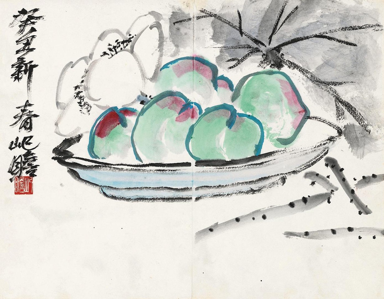 Flower And Fruits by Zhu Qizhan
