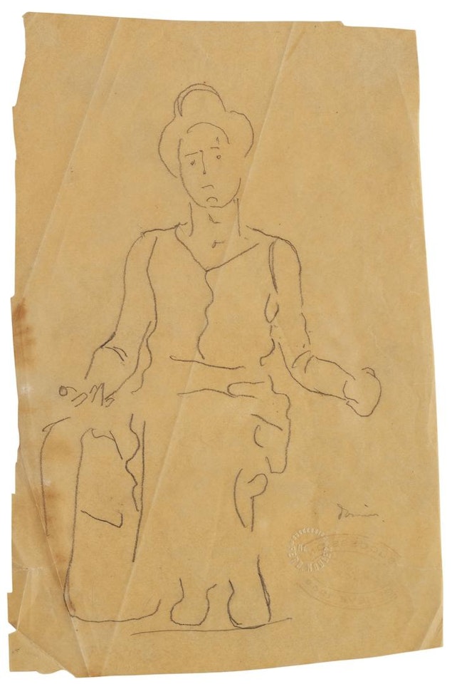 Sitzende Frauenfigur (Studie) by Ferdinand Hodler