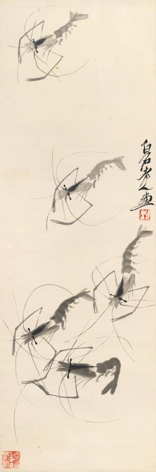 Shrimp by Qi Baishi