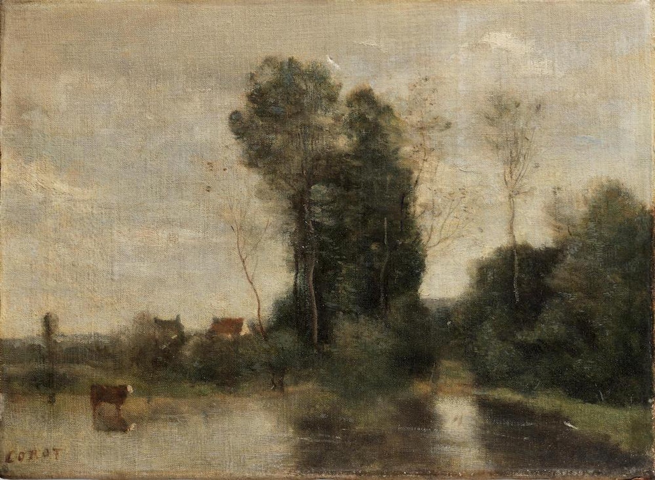 Les marais de Cuincy près de Douai by Jean Baptiste Camille Corot