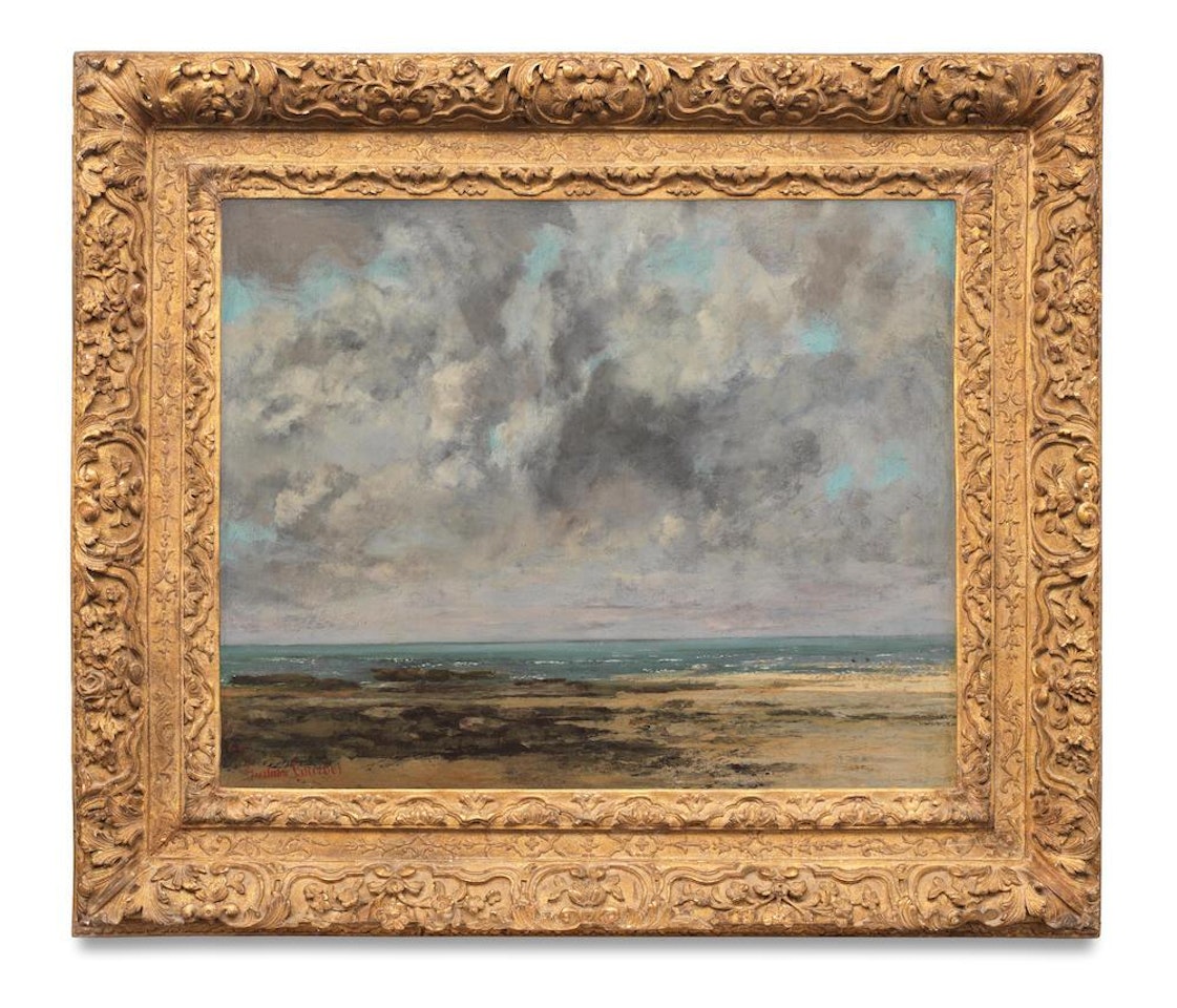La plage de Saint-Aubin by Gustave Courbet