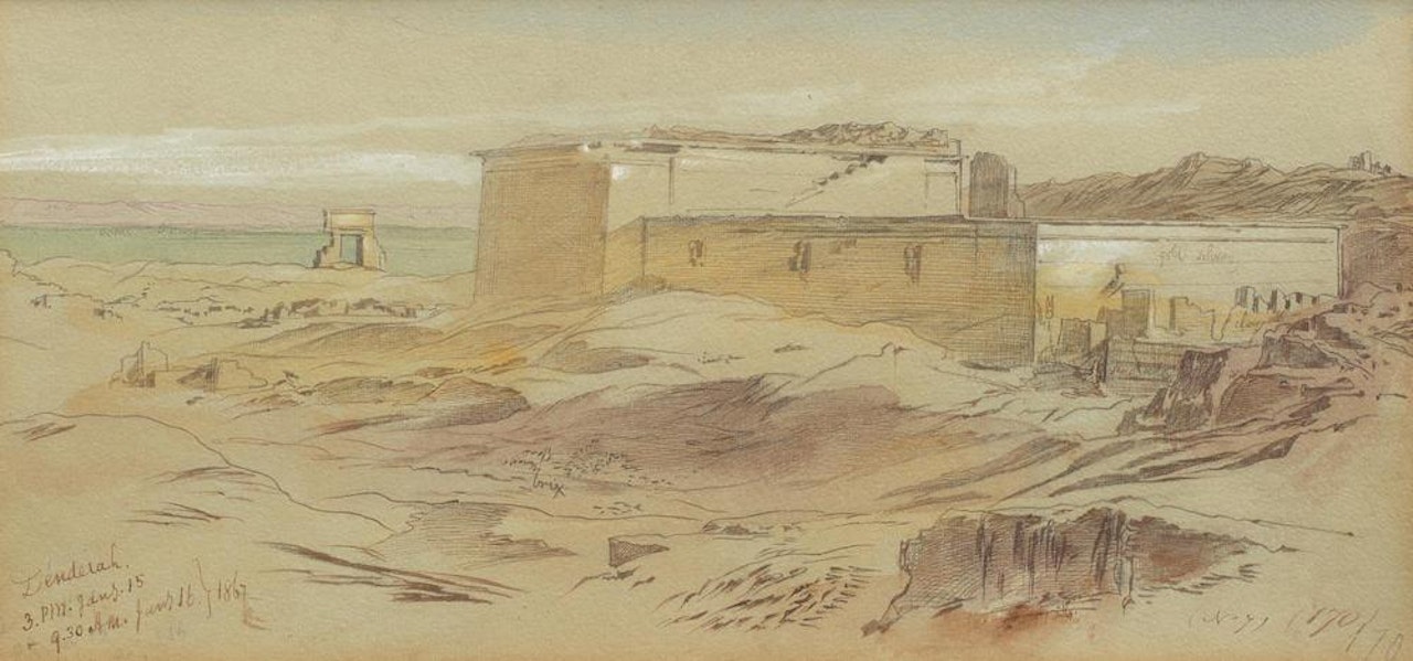 Ruins at Dendera, Egypt by Edward Lear