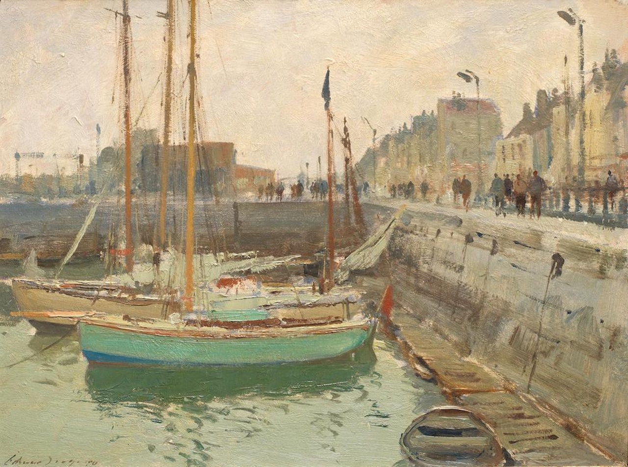 The Yacht Basin, Ostend by Edward Seago