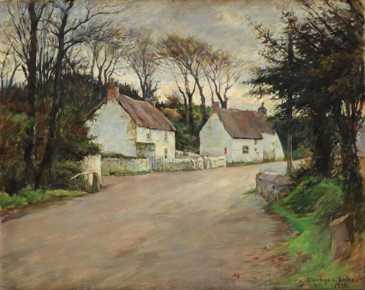 Evening on the highway by Stanhope Alexander Forbes