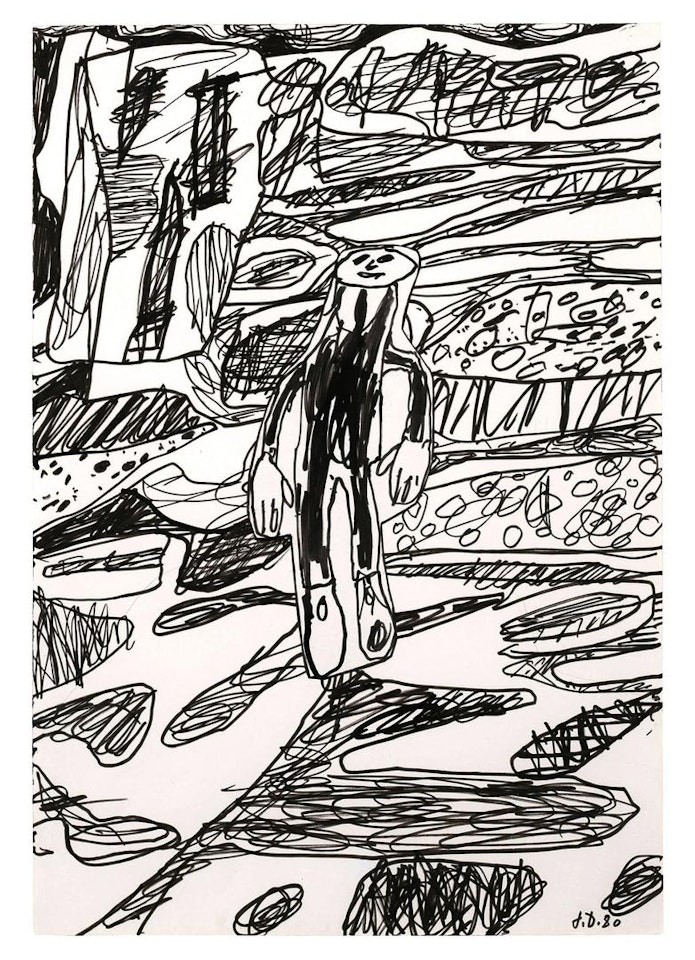 Paysage avec un personnage (Landscape with Figure) by Jean Dubuffet