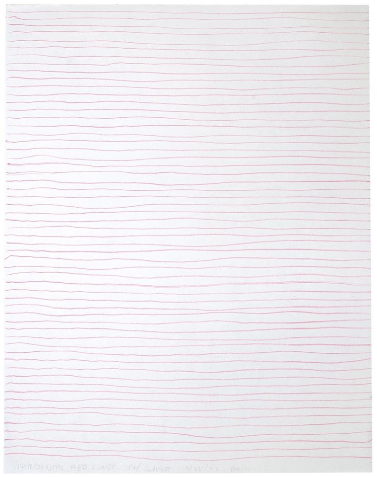 Horizontal Red Lines by Sol LeWitt