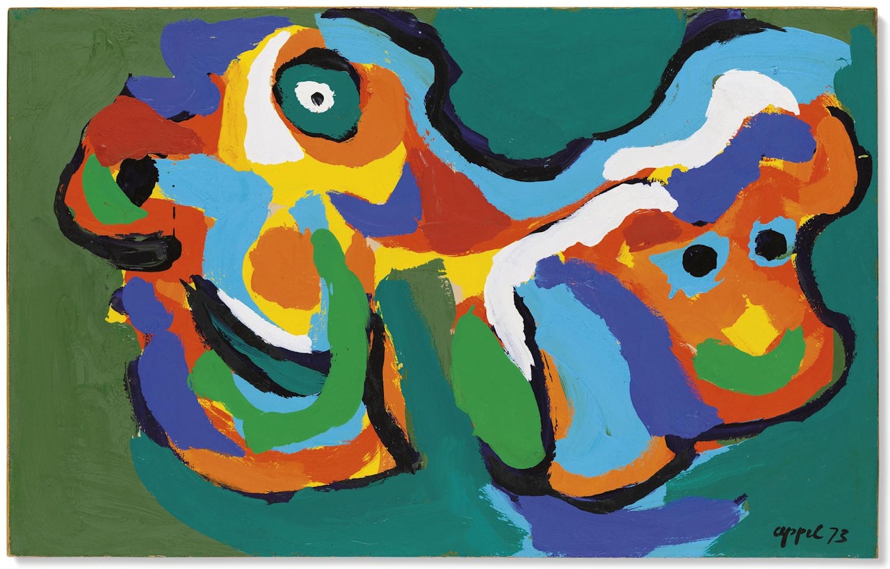 Deux Têtes Ensemble (Two Heads Together) by Karel Appel