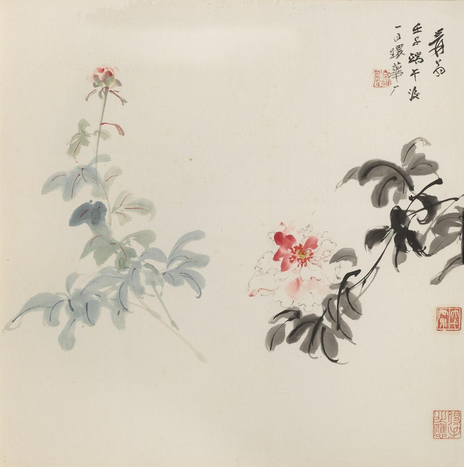 PEONIES by Zhang Daqian
