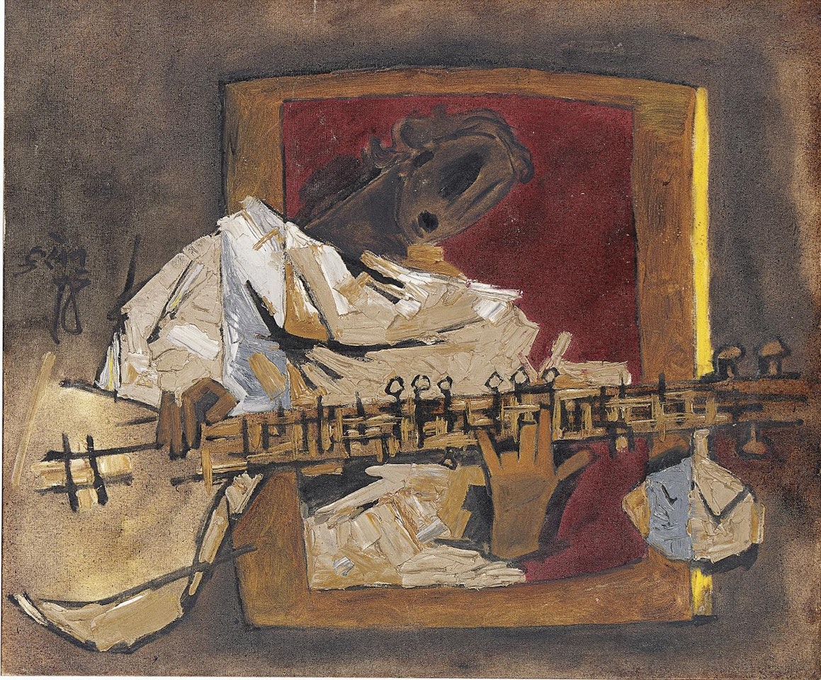 Untitled (Musician) by M.F. Husain