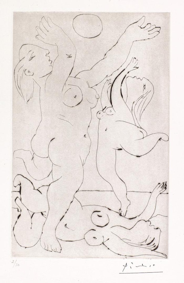 BAIGNEUSES AU BALLON. III (B. 254; BA. 293) by Pablo Picasso