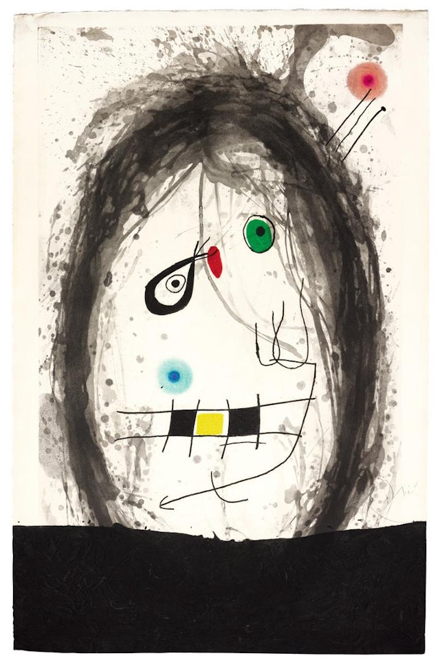 L'EXILÉ NOIR (D. 497) by Joan Miró