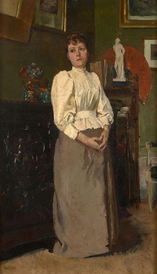 Young pensive woman by John George Brown