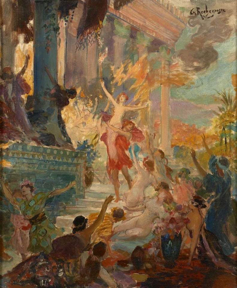 Study for the Fire of Persepolis by Georges Antoine Rochegrosse