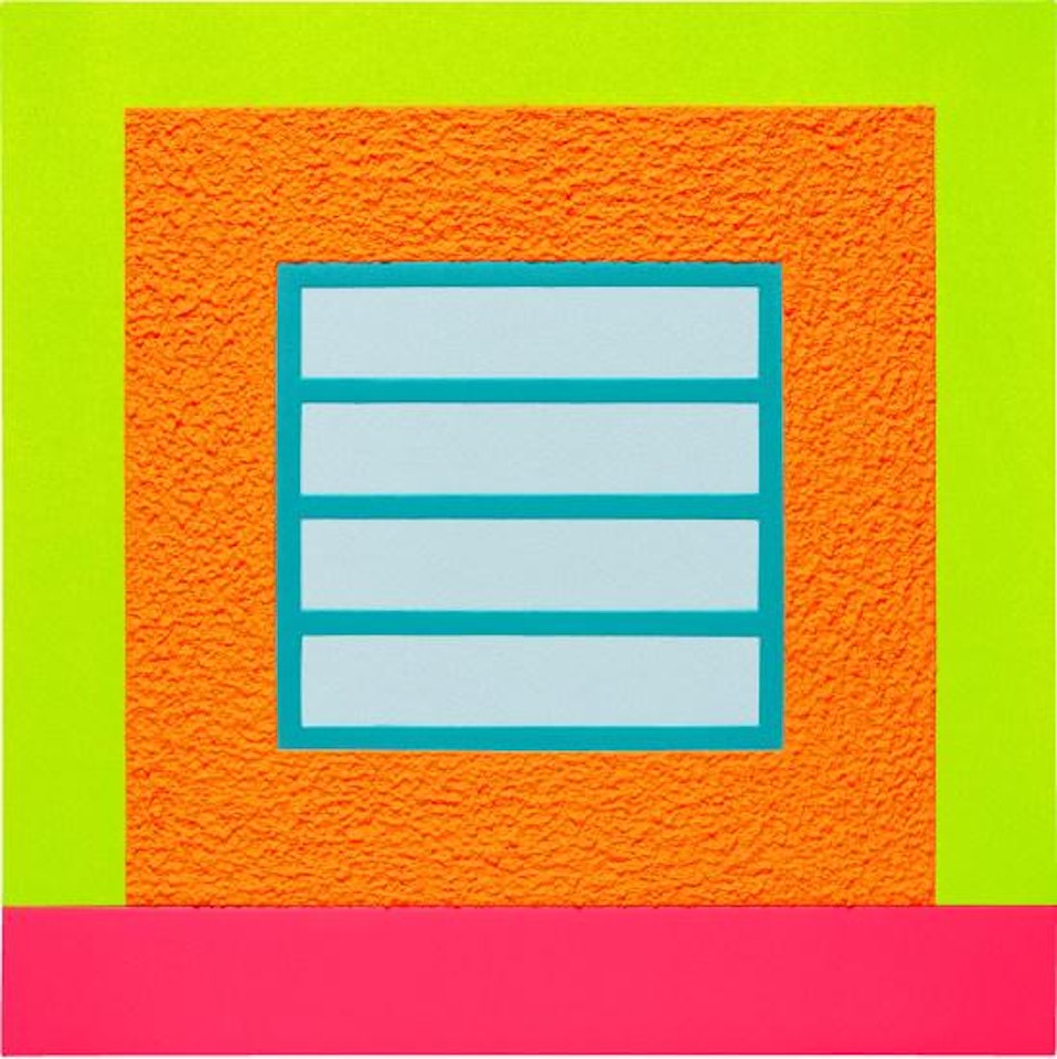 Orange Prison by Peter Halley