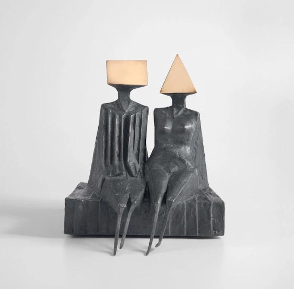 Sitting Couple on Base IV by Lynn Chadwick