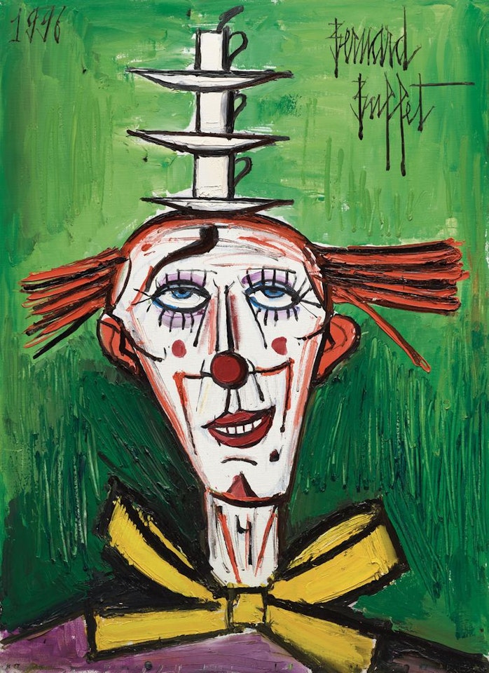 Clown aux tasses à café by Bernard Buffet