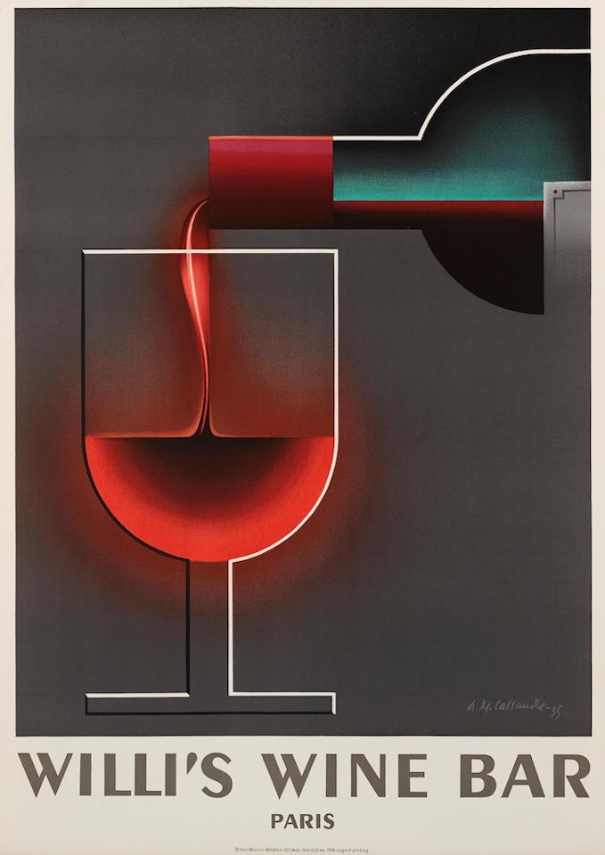 Willi's Wine Bar by Cassandre (Adolphe Jean-Marie Mouron)